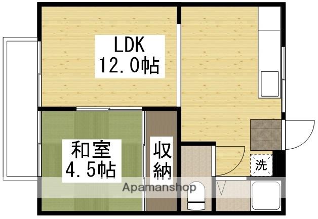 コーポバラB(1LDK/2階)の間取り写真