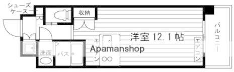 フォレスタ川崎医大西(ワンルーム/2階)の間取り写真