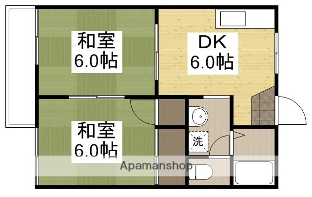 フレグランス衣笠(2DK/1階)の間取り写真