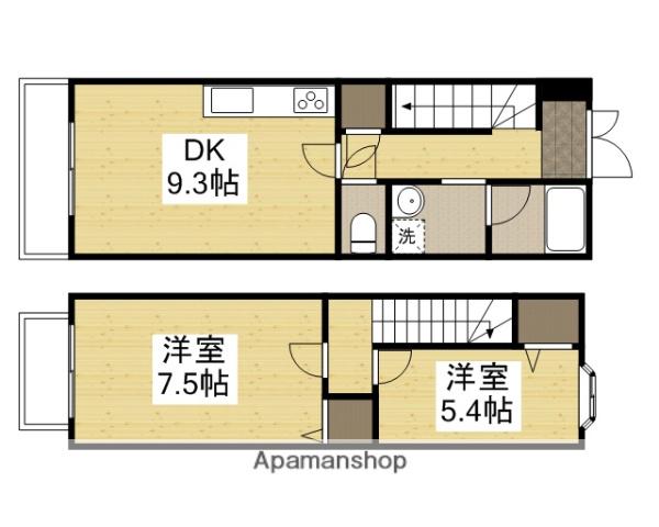 かやハウス３−０１(2DK)の間取り写真