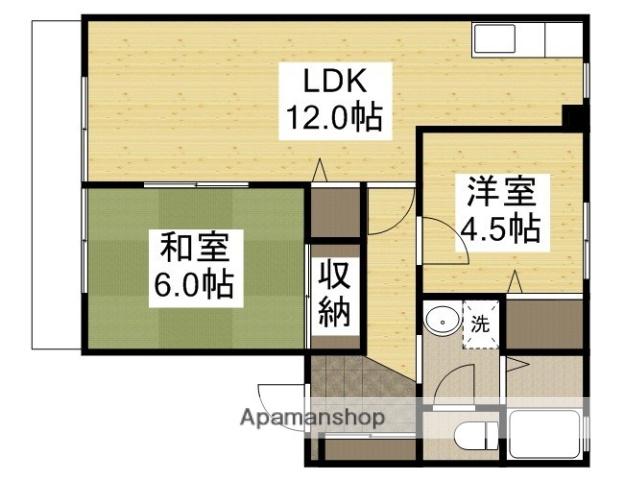 ディアスハート95(2LDK/1階)の間取り写真