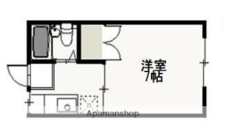 コーポ大野辻(1K/1階)の間取り写真