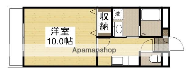 ラ・スペランツァ(1K/1階)の間取り写真