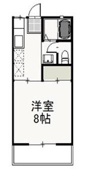 クライン・ブリュッケB(1K/1階)の間取り写真