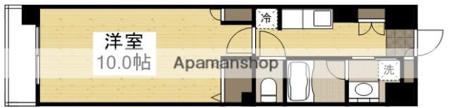 リビンコートSTUDIO富田町(1K/3階)の間取り写真