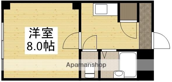 シャンテ後楽園(1K/2階)の間取り写真