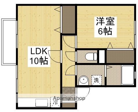 サンハイツ柏原(1LDK/1階)の間取り写真
