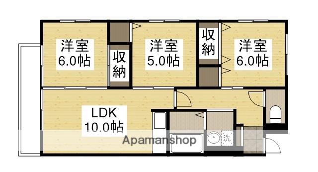 ルネス今村公園(3LDK/1階)の間取り写真