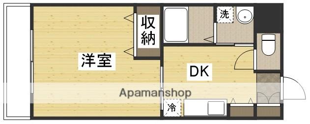 コザックス(1DK/7階)の間取り写真