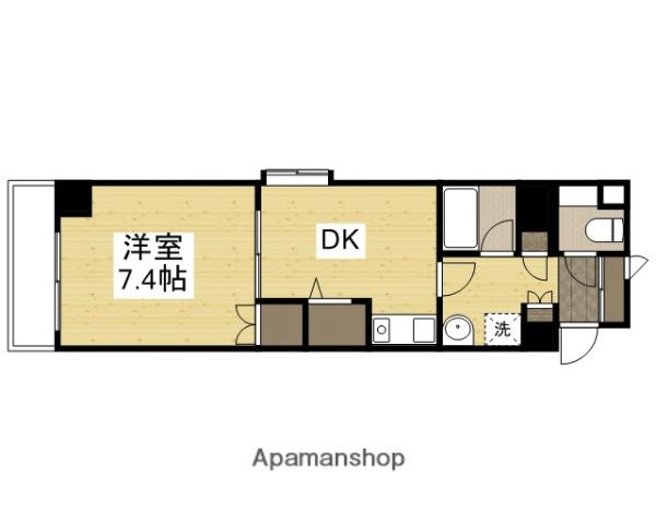 パルロイヤル東古松(1DK/5階)の間取り写真