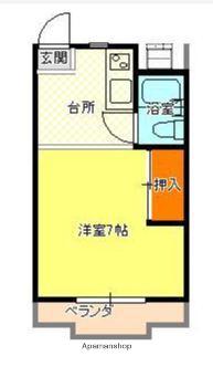 ホワイトメゾン学南6棟(1K/2階)の間取り写真