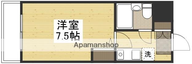 カーサ・グランディール(1K/3階)の間取り写真