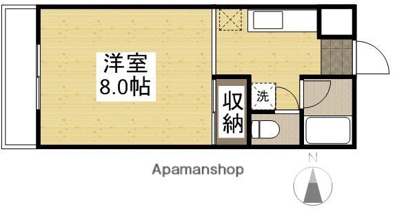 グランドソレーユ(ワンルーム/3階)の間取り写真