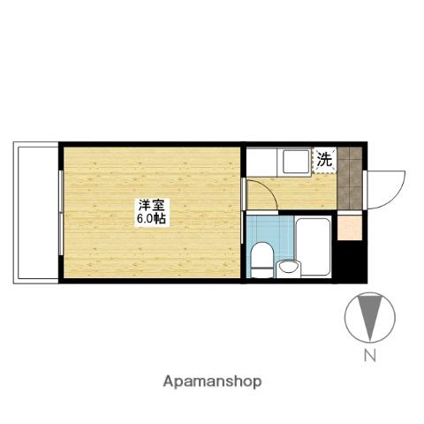 CION伊福町(1K/3階)の間取り写真