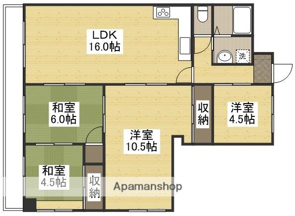 YSビル岡南(4LDK/3階)の間取り写真