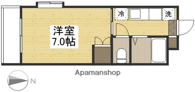 プレザントあおばⅢ(1K/1階)の間取り写真