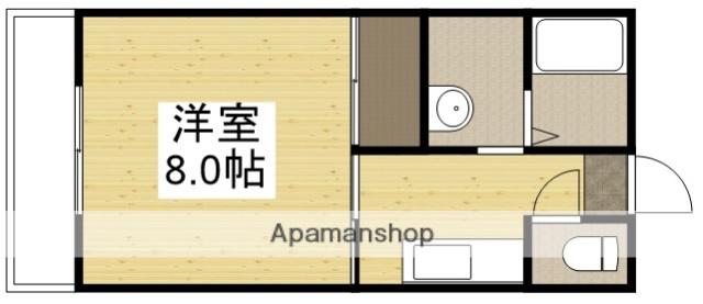 イーストリバーふじおかB(1K/2階)の間取り写真