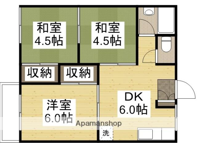 コーポラス水内(3DK/2階)の間取り写真
