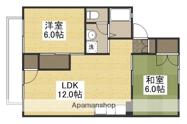 セジュール豊成(2LDK/2階)の間取り写真