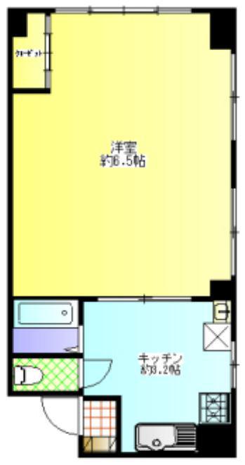 国際コーポ(1K/4階)の間取り写真