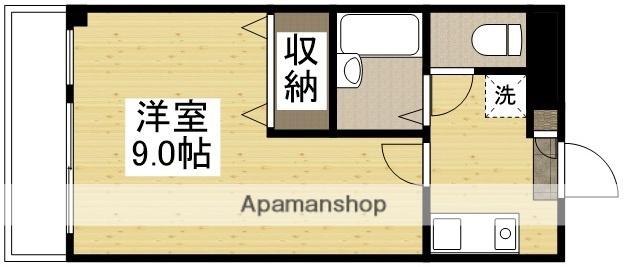 フローラ伊島(1K/4階)の間取り写真