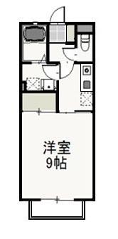 カーサシエテ(1K/2階)の間取り写真