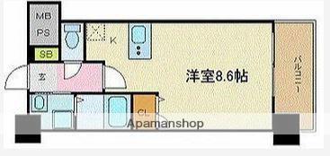 GREEN TRAIL PARK NISHIGAWARA(ワンルーム/4階)の間取り写真