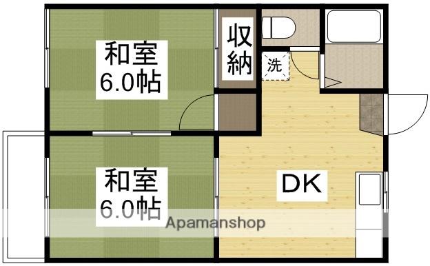 レスカールハウス(2DK/2階)の間取り写真