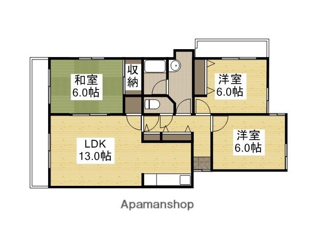 マンションミネルヴァ(3LDK/3階)の間取り写真