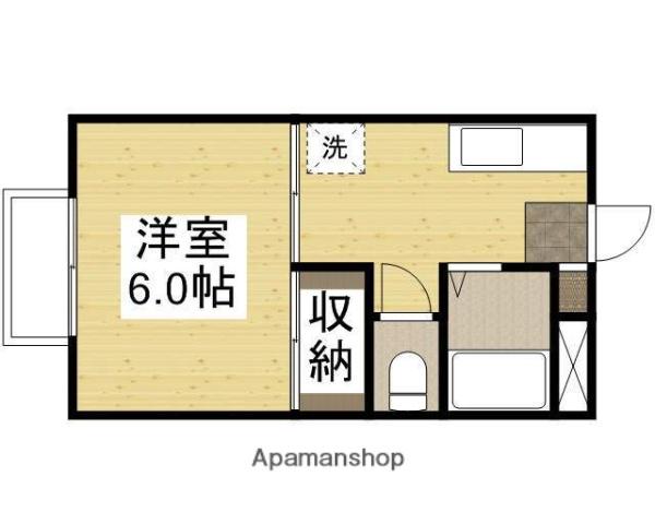 メゾン山盛(1K/2階)の間取り写真