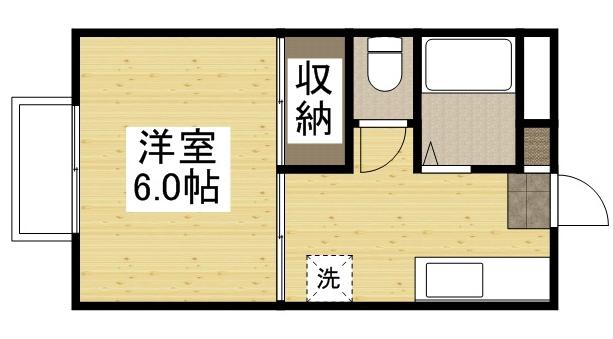 メゾン山盛(1K/1階)の間取り写真