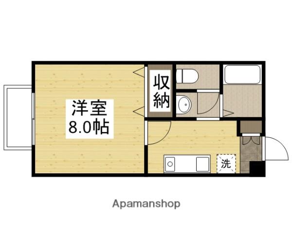 セジュール酒津(1K/2階)の間取り写真