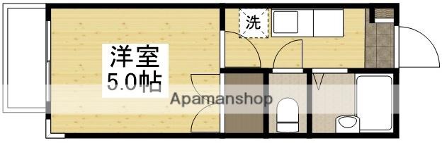 ウッディバード(1K/1階)の間取り写真
