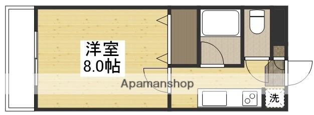 ストリーム安井(1K/3階)の間取り写真