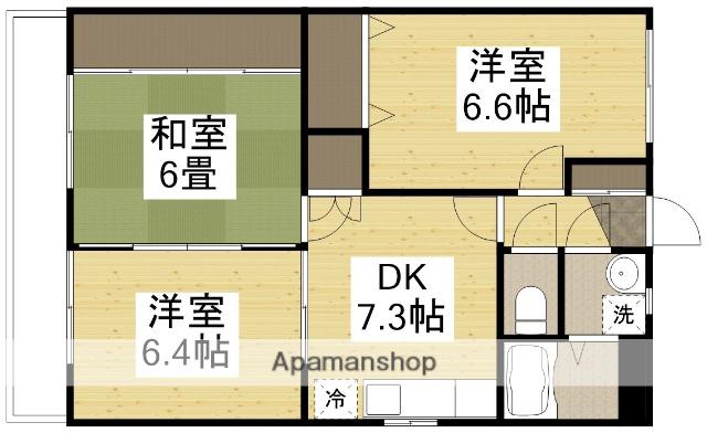 ラ・メゾン ジョワイユーズ(3DK/2階)の間取り写真