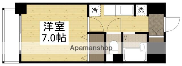 マローン新福(1K/3階)の間取り写真