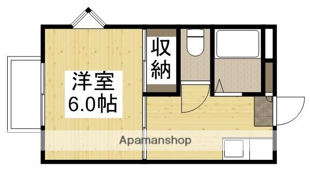 CASA茶屋町(1K/3階)の間取り写真