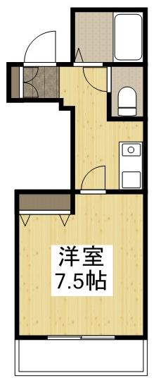 プティハイム本町(1K/5階)の間取り写真