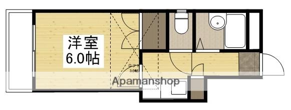 プレール庭瀬駅前(1K/1階)の間取り写真
