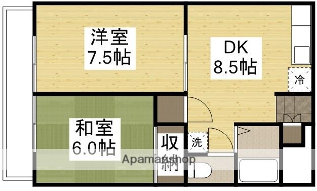 エトワール倉敷(2DK/2階)の間取り写真