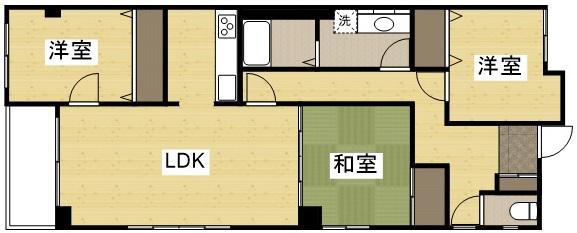 SFCビル野田(3LDK/4階)の間取り写真
