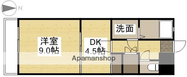 パークサイドナオイ(1DK/3階)の間取り写真