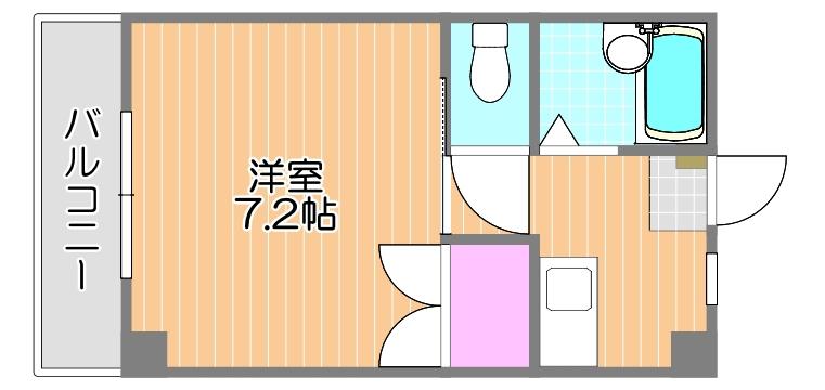 リーガⅡ(1K/3階)の間取り写真