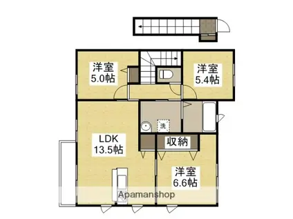 プレインパインB(3LDK/2階)の間取り写真