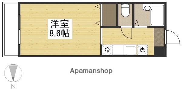 レジデンス学南(ワンルーム/1階)の間取り写真