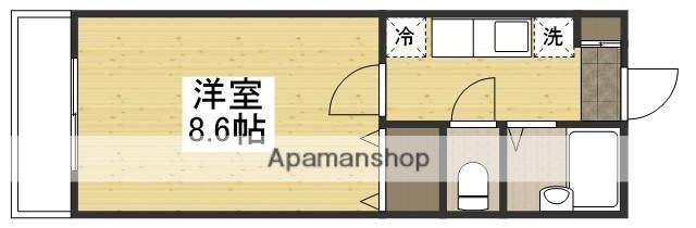 レジデンス学南(1K/1階)の間取り写真