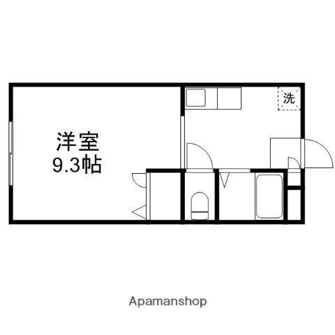 グラック(1K/2階)の間取り写真