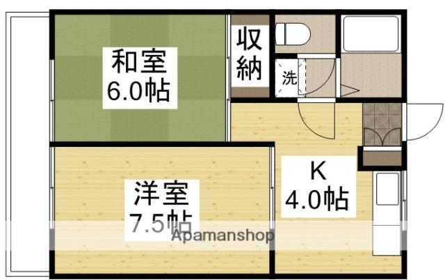 グランドールマンション(2K/2階)の間取り写真