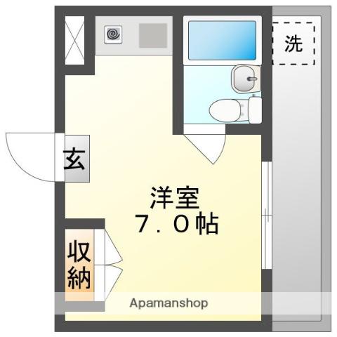 メゾン門田屋敷(ワンルーム/7階)の間取り写真
