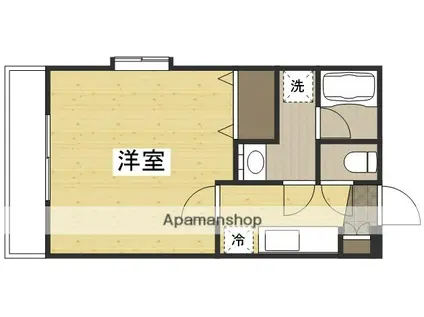 東古松S-1ビル(1K/3階)の間取り写真
